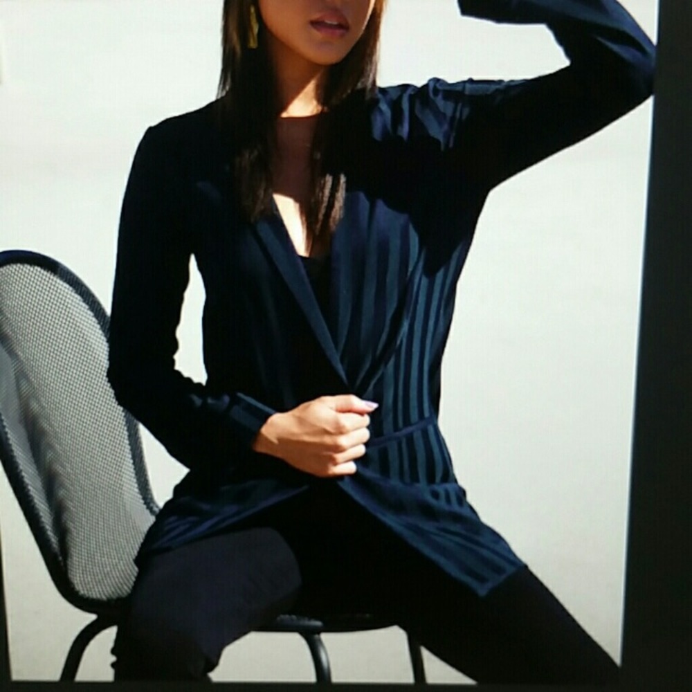 Green & black stripes blazer jacket
